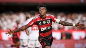 Bruno Henrique em ação com a camisa do Flamengo (Alexandre Neto/Photopress/Gazeta Press)