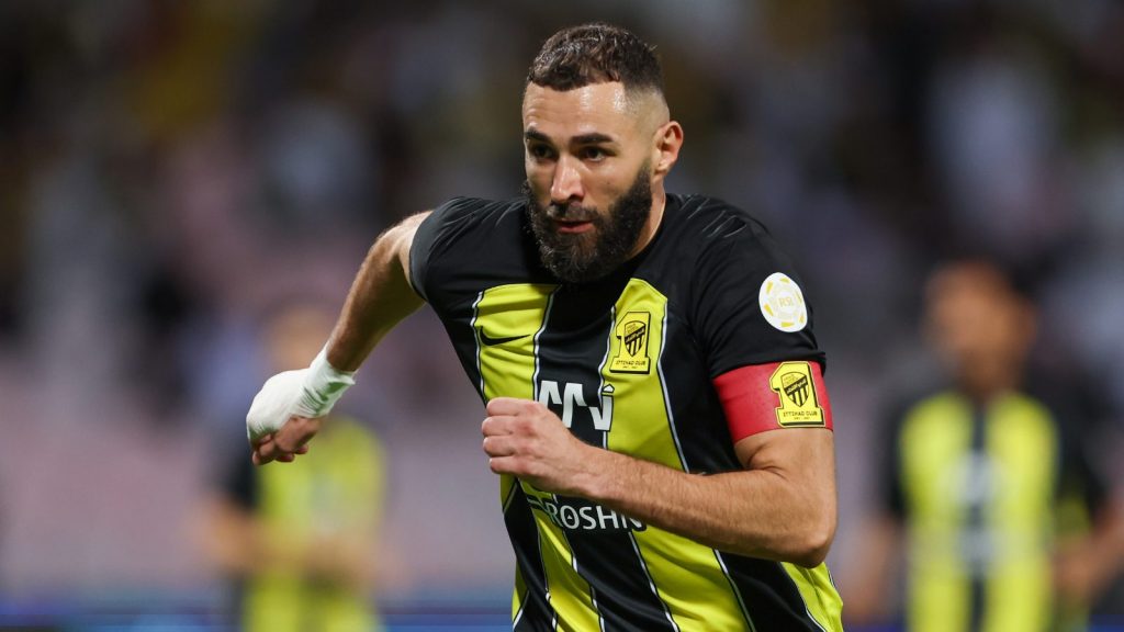 Benzema, atacante do Al-Ittihad - Foto: Yasser Bakhsh/Getty Images