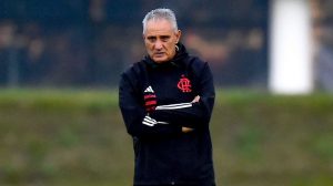 Foto: Marcelo Cortes / Flamengo - Tite se posicionou durante coletiva sobre situação do gramado